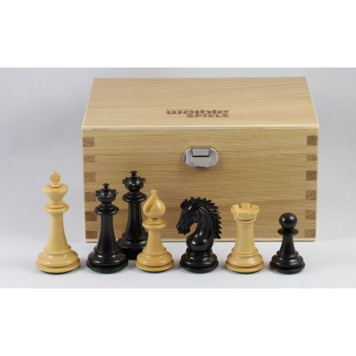 Weible Spiele Magnificent schaakstukken - Zwart/blank - Met opbergkistje