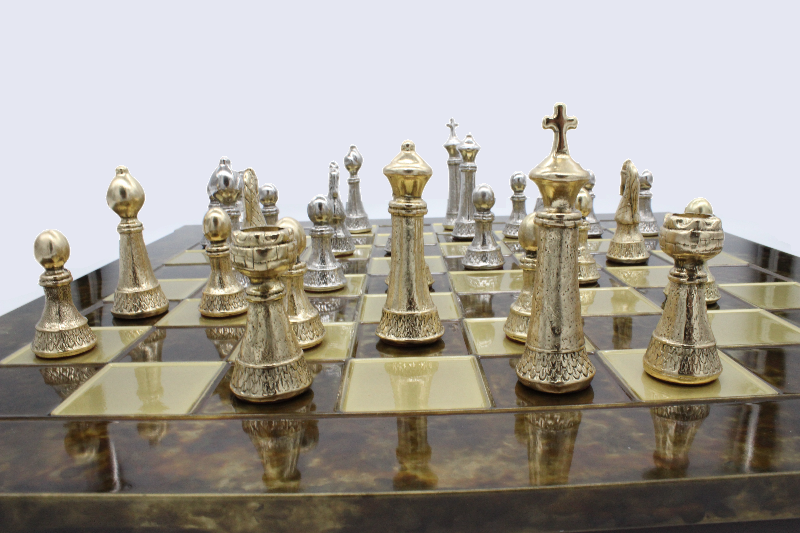 Manopoulos Handgemaakte schaakbord met opbergsysteem