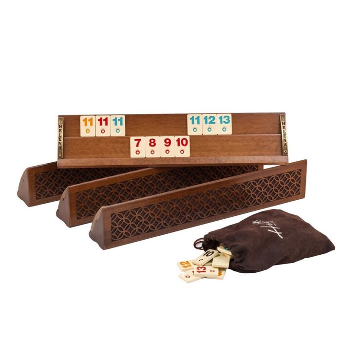 Helena Wood Art Handgemaakte Rummy Set - 100% Hout