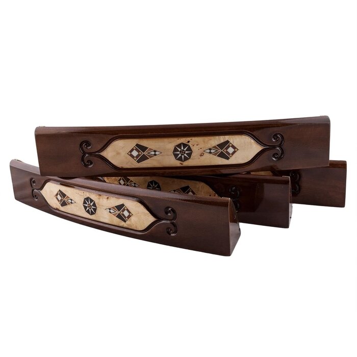 Helena Wood Art Oval Handgemaakte Rummy Set - 100% Hout