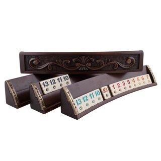 Helena Wood Art Oval Handgemaakte Rummy Set - 100% Hout