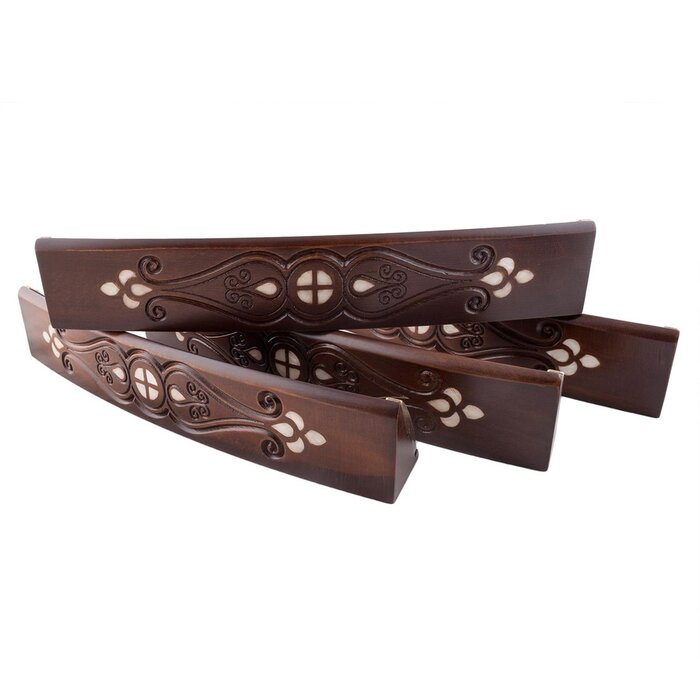 Helena Wood Art Handgemaakte Ovale Rummy Speelset - Okey - Luxe uitgave - Inclusief Tas - Rummi