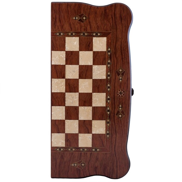 Helena Wood Art Handgemaakte Houten Backgammon Speelset van Hoge Kwaliteit - Tavla - 100% Hout - Luxe uitgave - TricTrac - 52 x 24 cm