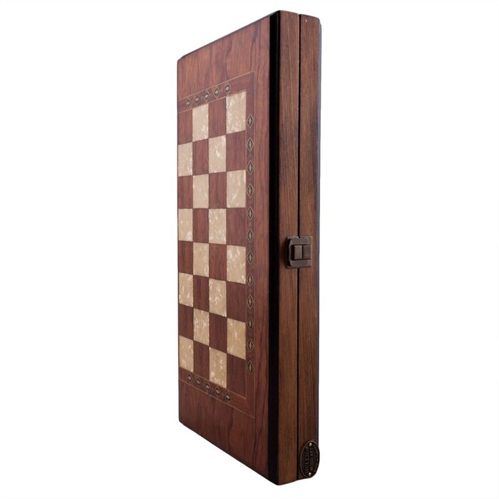 Helena Wood Art Handgemaakte Houten Backgammon Speelset van Hoge Kwaliteit - Tavla - 100% Hout - Luxe uitgave - TricTrac - 36 x 17 cm