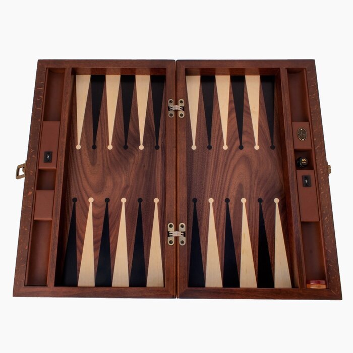 Helena Wood Art Handgemaakte Houten Backgammon Speelset van Hoge Kwaliteit - Tavla - 100% Hout - Luxe uitgave - TricTrac - 52 x 32 cm