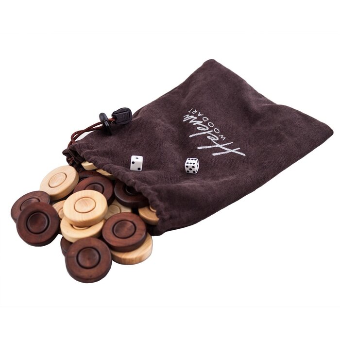 Helena Wood Art Handgemaakte Houten Backgammon Speelset van Hoge Kwaliteit - Tavla - 100% Hout - Luxe uitgave - TricTrac - 52 x 24 cm