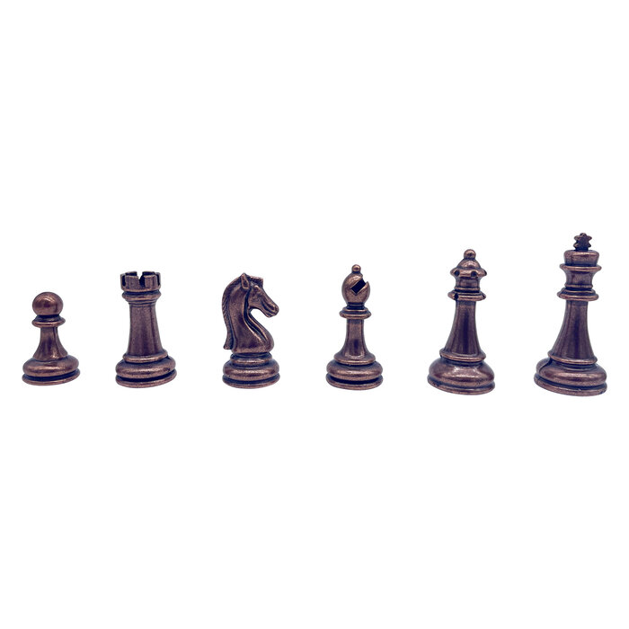 Helena Wood Art Handgemaakte houten schaakbord met opbergsysteem - Metalen Schaakstukken - Luxe uitgave - Schaakspel - Schaakset - Schaken - Chess - 38,5 x 38,5 cm