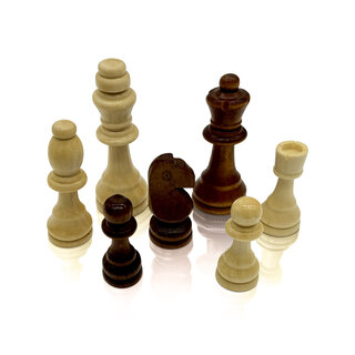 Houten Schaakstukken - Koningshoogte 90 mm