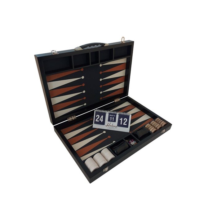 Helena Wood Art Backgammon Speelset van Hoge Kwaliteit - Tavla - Toernooi uitgave - TricTrac - 56 x 37 cm