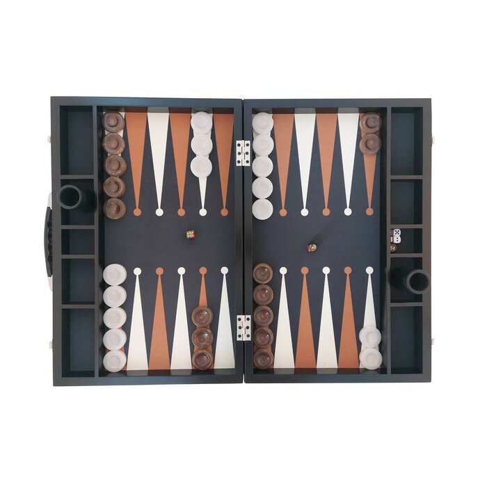 Helena Wood Art Backgammon Speelset van Hoge Kwaliteit - Tavla - Toernooi uitgave - TricTrac - 56 x 37 cm