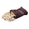Rummy/Okey Speelstenen in een fluwelen zakje - Gemaakt van Melamine - Okey Tasi - 104 Speelstenen + 2 Jokers