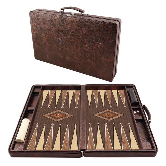 Star Backgammon Koffer met Rits