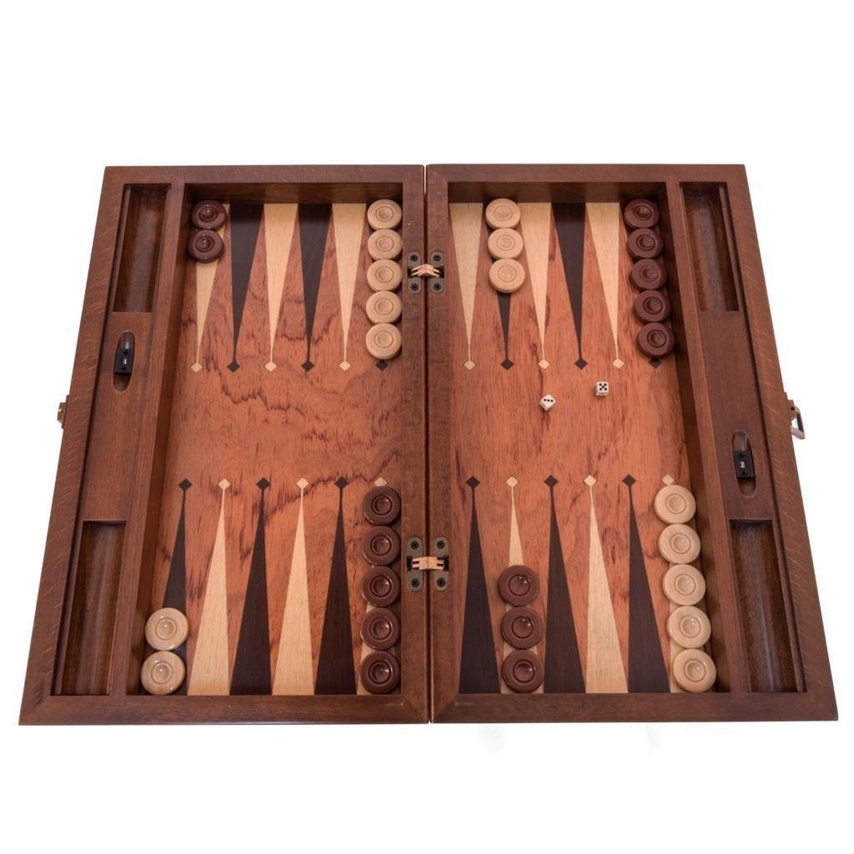 Helena Wood Art Backgammon Speelset van Hoge Kwaliteit - Tavla - TricTrac - 51 x 31,5 cm