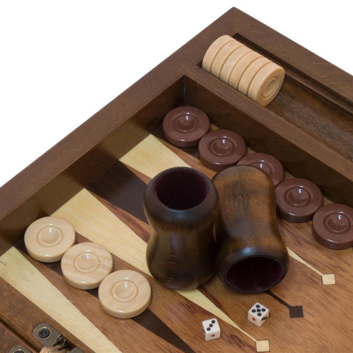 Helena Wood Art Backgammon Speelset van Hoge Kwaliteit - Tavla - TricTrac - 51 x 31,5 cm