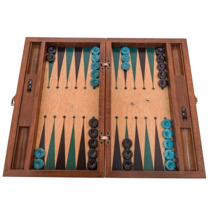 Helena Wood Art Backgammon Speelset van Hoge Kwaliteit - Tavla - Toernooi uitgave - TricTrac - 51 x 31,5 cm