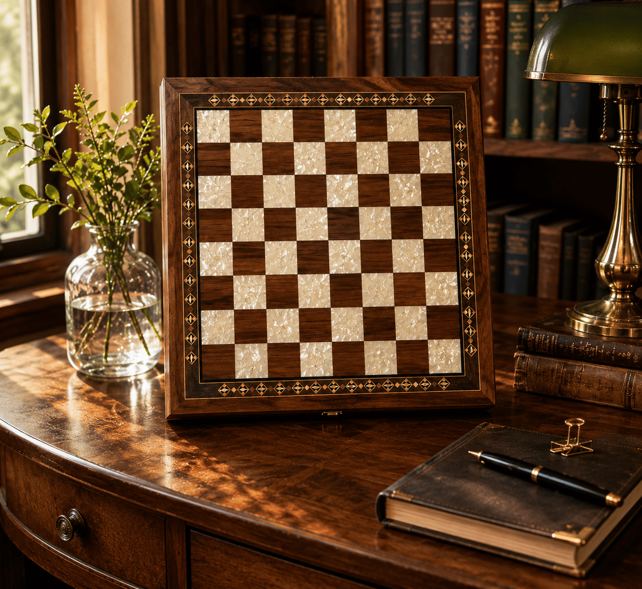 Helena Wood Art Selge - Black - Handgemaakte Schaakspel