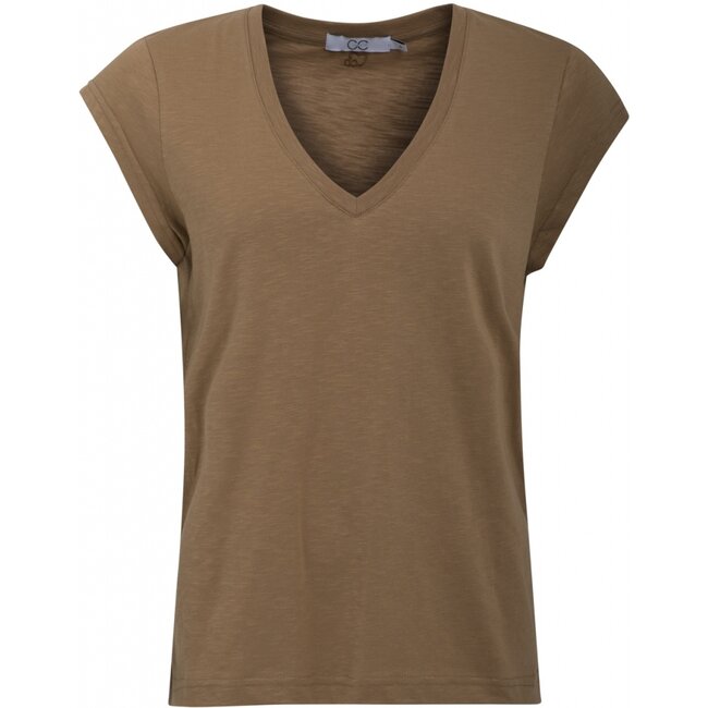 HEART BASIC T-SHIRT CARAMEL