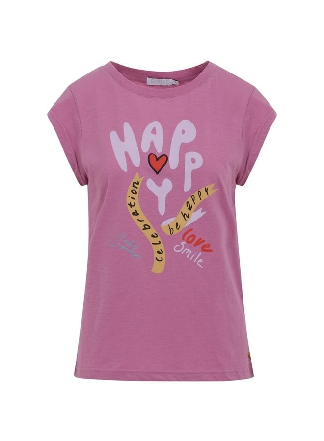 T-SHIRT WITH CELEBRATION PRINT – Pink