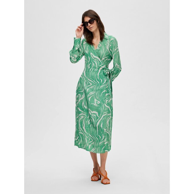 SIRINE MIDI WRAP DRESS