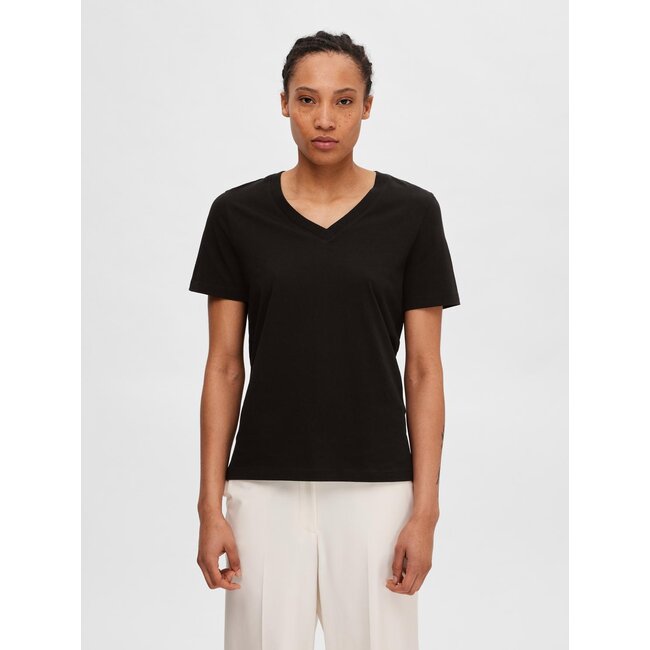 MY ESSENTIAL NOOS TEE V-NECK – Black