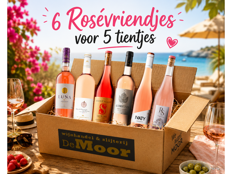 6 Rosévriendjes voor 5 tientjes en prijsactie