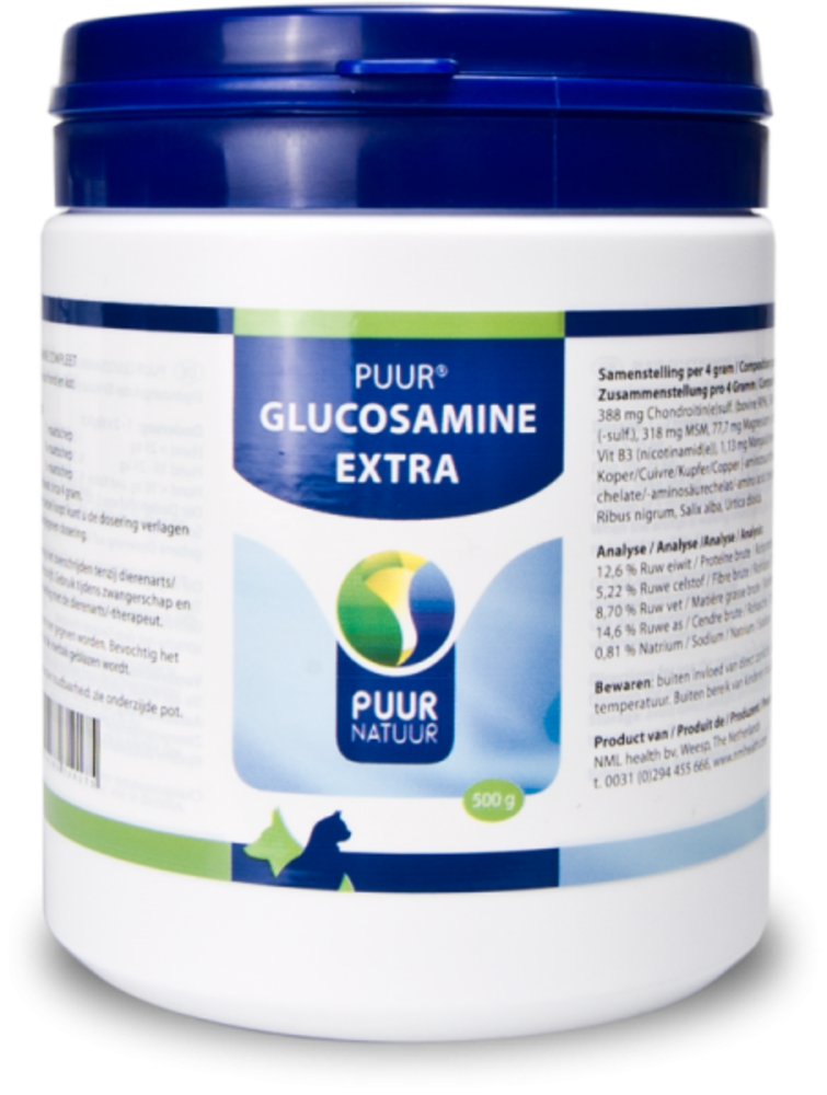 PUUR Puur Glucosamine Extra H+K - 500 gram PUUR Puur Glucosamine Extra H+K - 500 gram