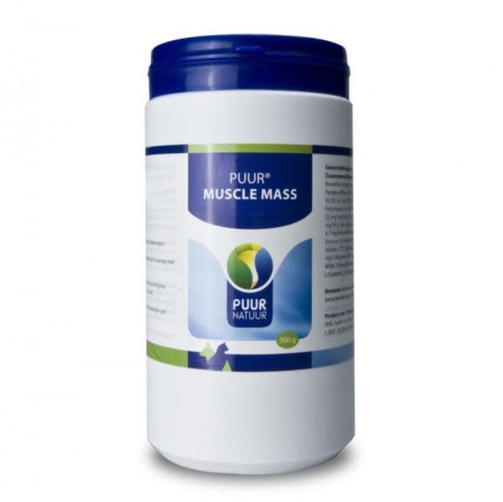 PUUR Puur Muscle Mass/Spieropbouw H+K - 500 gram PUUR Puur Muscle Mass/Spieropbouw H+K - 500 gram