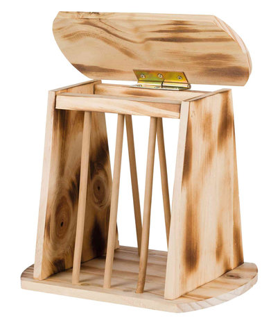 Trixie Trixie Houten Hooiruif Vrijstaand - 25x22x18 cm Trixie Trixie Houten Hooiruif Vrijstaand - 25x22x18 cm