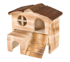 Trixie Trixie Houten Huis Kasja Gevlamd - 18x16x12 cm Trixie Trixie Houten Huis Kasja Gevlamd - 18x16x12 cm
