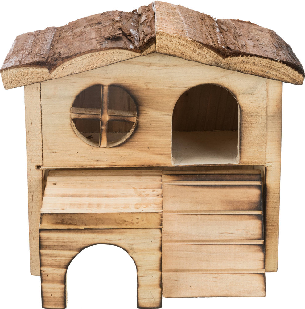 Trixie Trixie Houten Huis Kasja Gevlamd - 18x16x12 cm Trixie Trixie Houten Huis Kasja Gevlamd - 18x16x12 cm