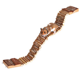 Trixie Trixie Houten Ladder Schorshout - Hangbrug - 55x7 cm Trixie Trixie Houten Ladder Schorshout - Hangbrug - 55x7 cm