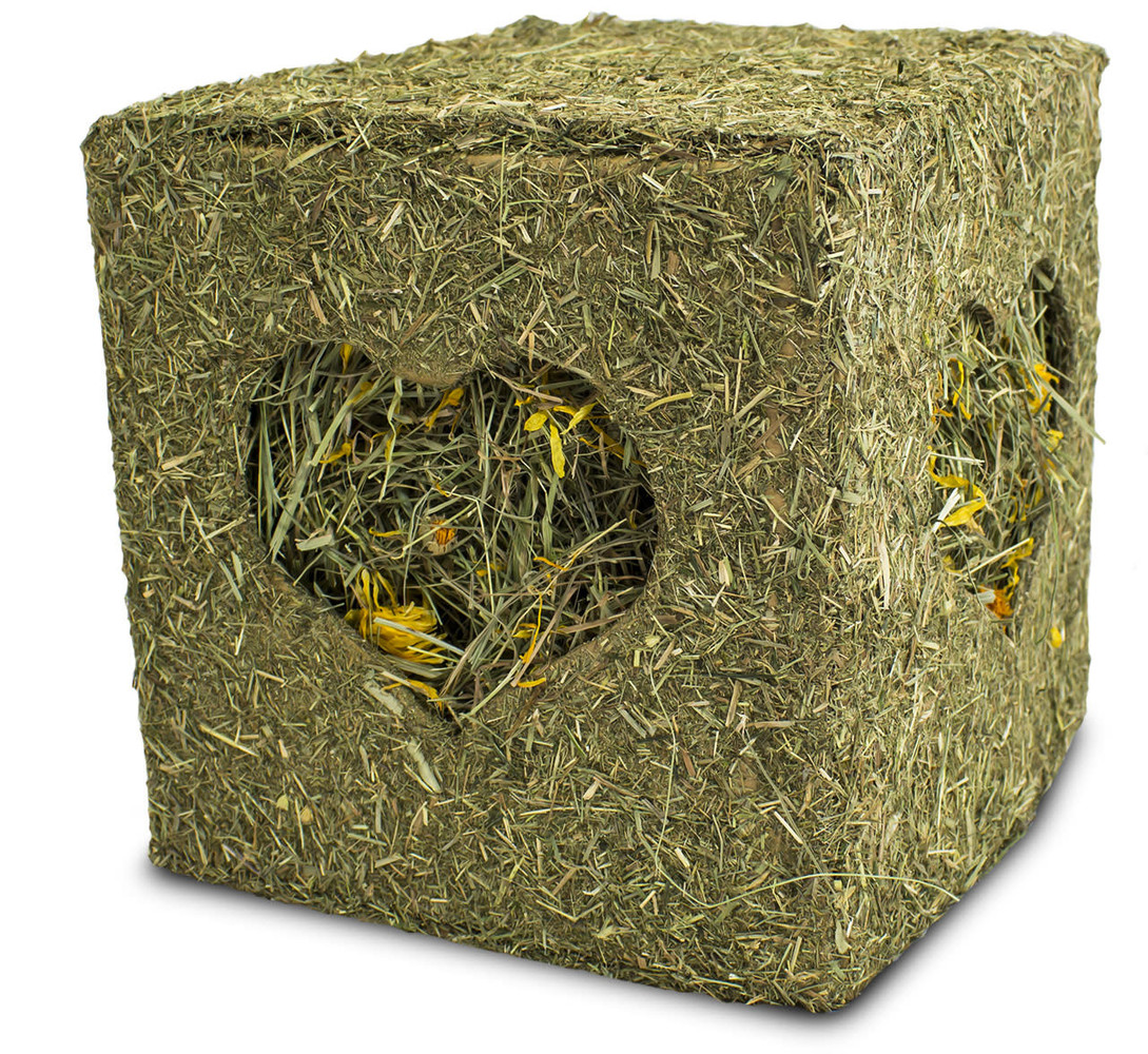 JR Farm JR Farm Hooiblok met Bloemen - 450 gram - 20x20x20 cm