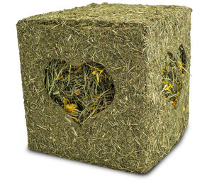 JR Farm JR Farm Hooiblok met Bloemen - 450 gram - 20x20x20 cm JR Farm JR Farm Hooiblok met Bloemen - 450 gram - 20x20x20 cm