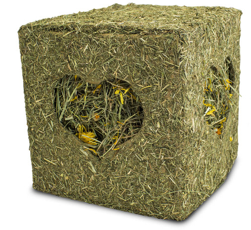 JR Farm JR Farm Hooiblok met Bloemen - 450 gram - 20x20x20 cm