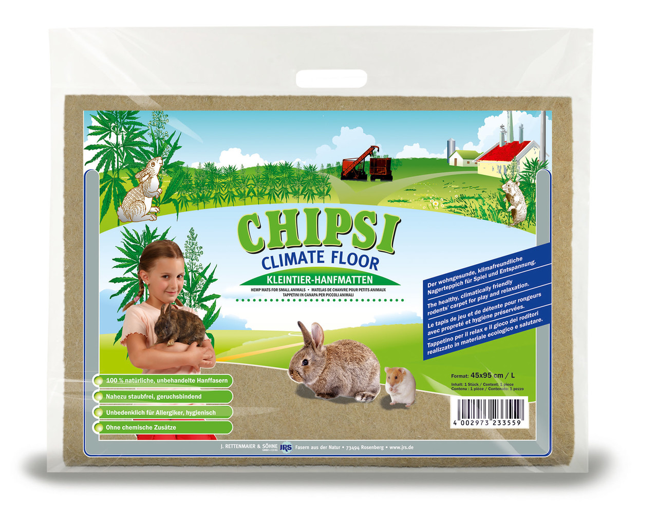 Chipsi Chipsi Climate Floor - Hennepvezelmat Chipsi Chipsi Climate Floor - Hennepvezelmat