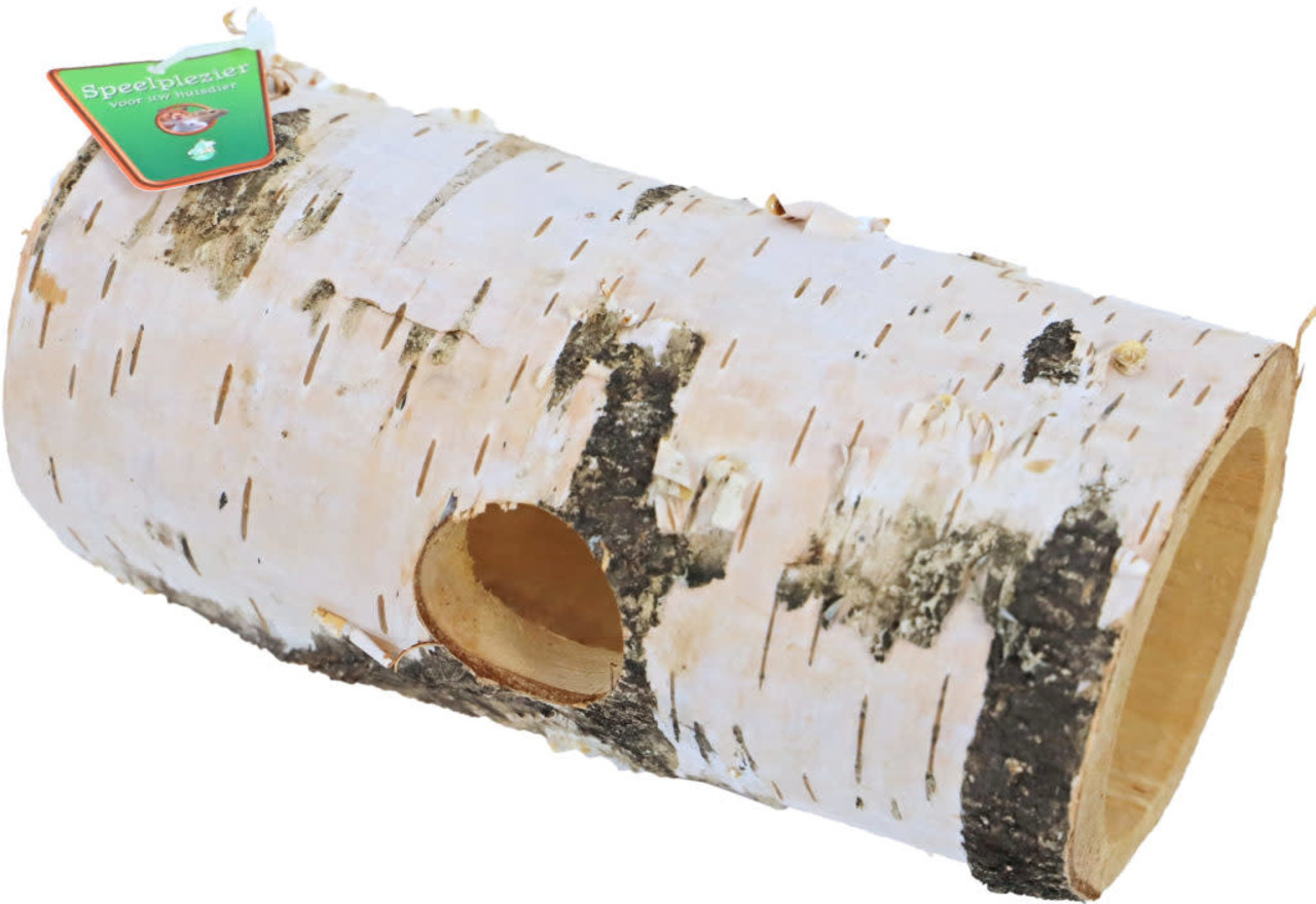 Gebr. de Boon Boon Berkentunnel met 1 gat - circa 20x10 cm Gebr. de Boon Boon Berkentunnel met 1 gat - circa 20x10 cm