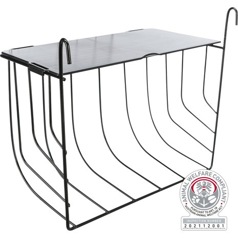 Trixie Trixie Hooiruif Hangmodel met Deksel - Metaal - Zwart Trixie Trixie Hooiruif Hangmodel met Deksel - Metaal - Zwart