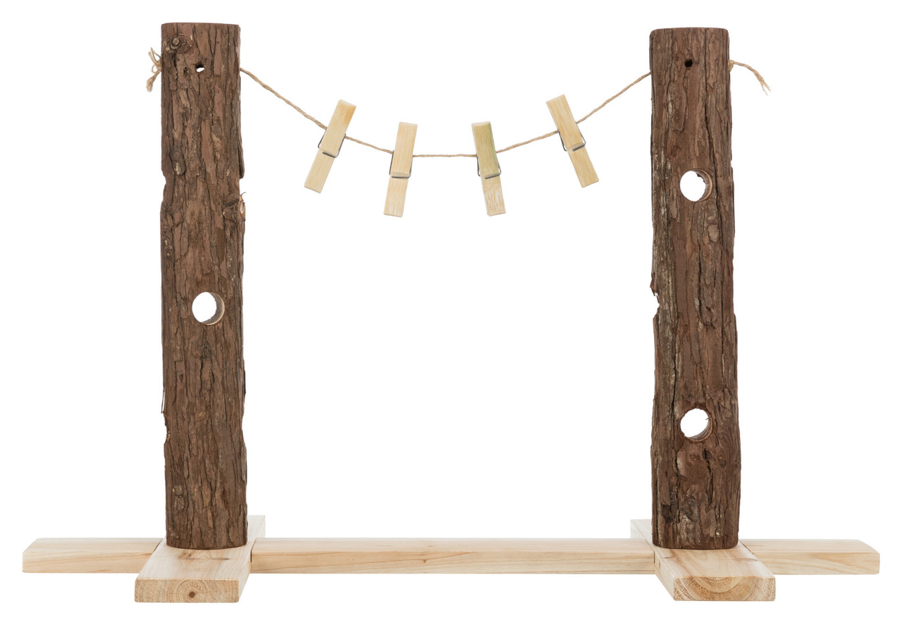 Trixie Trixie Natural Living - Houten Duo Voerboom Schorshout - 53x34x25 cm Trixie Trixie Natural Living - Houten Duo Voerboom Schorshout - 53x34x25 cm