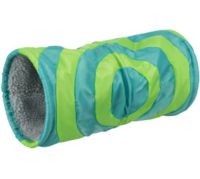 Trixie Trixie Nylon Speeltunnel met Schapenvacht - 15x35 cm - Turquoise-Groen Trixie Trixie Nylon Speeltunnel met Schapenvacht - 15x35 cm - Turquoise-Groen