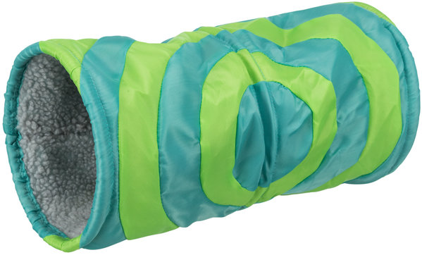 Trixie Trixie Nylon Speeltunnel met Schapenvacht - 15x35 cm - Turquoise-Groen Trixie Trixie Nylon Speeltunnel met Schapenvacht - 15x35 cm - Turquoise-Groen