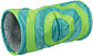 Trixie Nylon Speeltunnel met Schapenvacht - 15x35 cm - Turquoise-Groen Trixie Nylon Speeltunnel met Schapenvacht - 15x35 cm - Turquoise-Groen