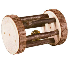Trixie Trixie Speelrol met Bel - Rammelaar - Schorshout - 5x7 cm Trixie Trixie Speelrol met Bel - Rammelaar - Schorshout - 5x7 cm