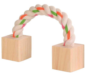 Trixie Trixie Speeltouw met Hout - 20 cm Trixie Trixie Speeltouw met Hout - 20 cm