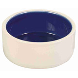Trixie Voer-en waterbak steen - creme-blauw Trixie Voer-en waterbak steen - creme-blauw