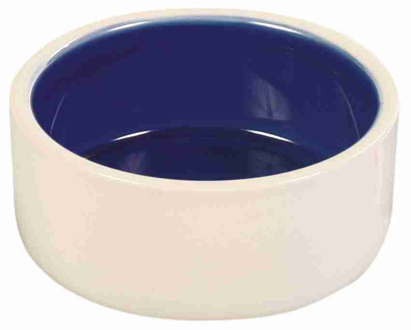 Trixie Voer-en waterbak steen - creme-blauw Trixie Voer-en waterbak steen - creme-blauw