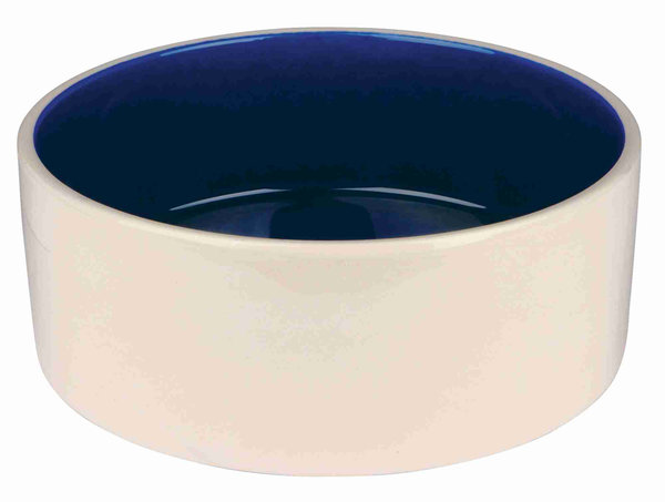 Trixie Voer-en waterbak steen - creme-blauw Trixie Voer-en waterbak steen - creme-blauw
