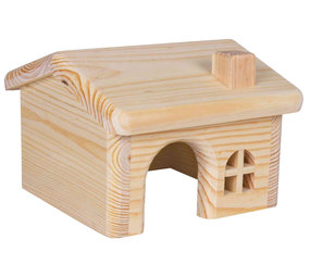 Trixie Vurenhout Puntdak Huisje - 15x11x15 cm Trixie Vurenhout Puntdak Huisje - 15x11x15 cm
