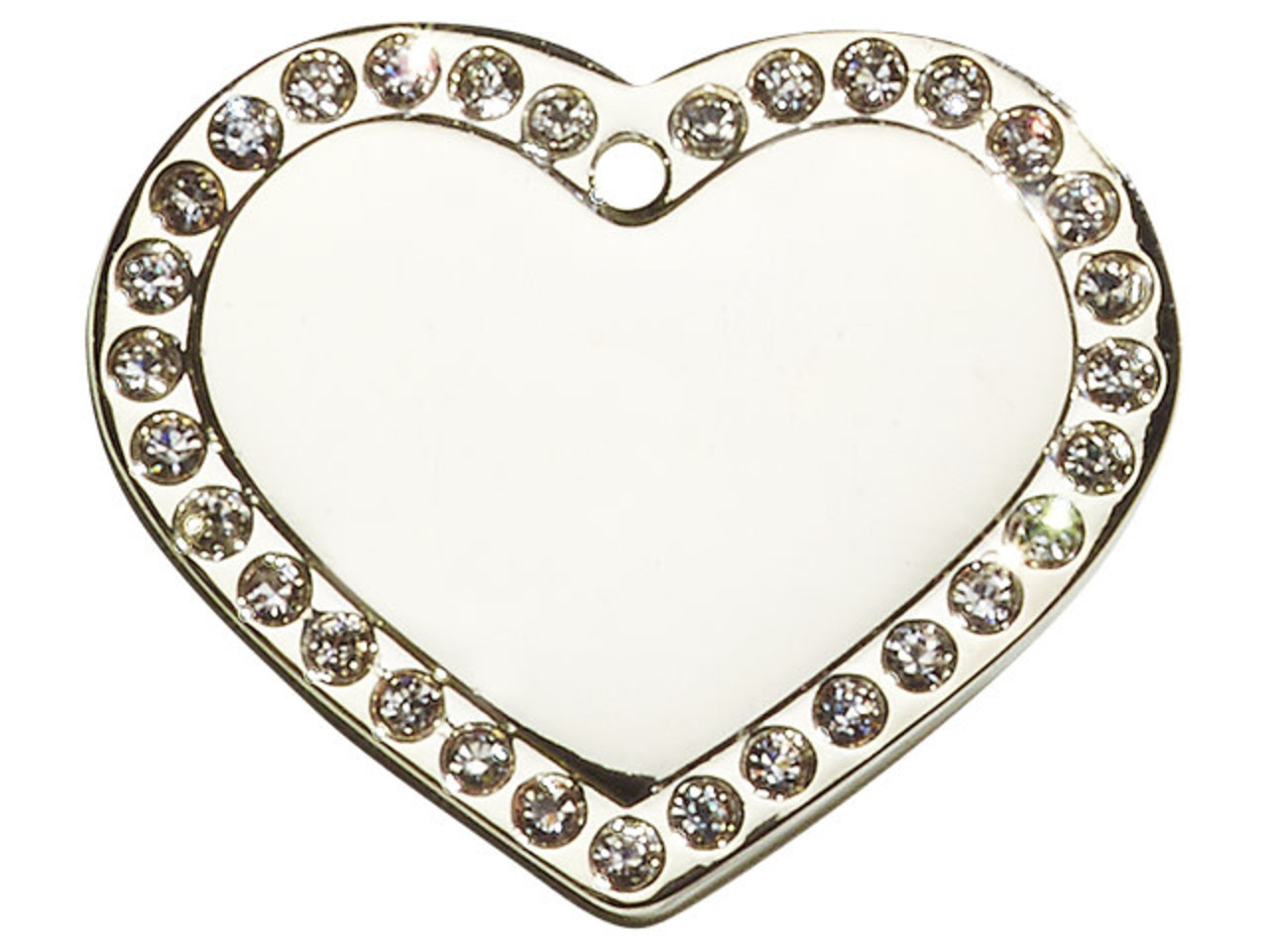 IMARC Hondenpenning - Glamour Hart - Zilver met Diamant Steentjes IMARC Hondenpenning - Glamour Hart - Zilver met Diamant Steentjes