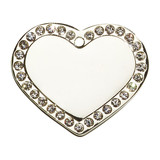 IMARC Hondenpenning - Glamour Hart - Zilver met Diamant Steentjes IMARC Hondenpenning - Glamour Hart - Zilver met Diamant Steentjes