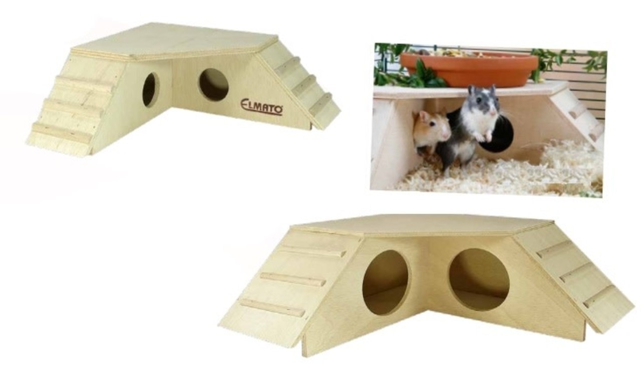 Elmato Elmato Hoekhuis klein - 34 cm Elmato Elmato Hoekhuis klein - 34 cm